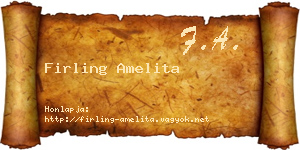 Firling Amelita névjegykártya
